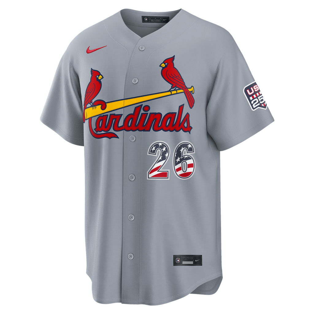 St. Louis Cardinals JJ Wetherholt Nike USA 250 Fourth of July Road Stadium Jersey - Gray