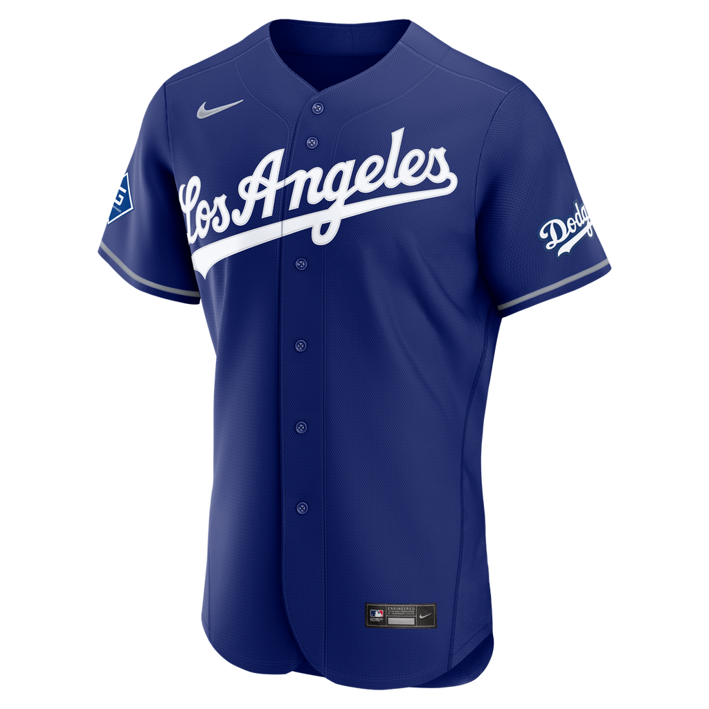 Los Angeles Dodgers Nike Home Sponsor Patch Authentic Jersey - White