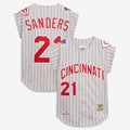 Cincinnati Reds Deion Sanders Mitchell & Ness 1997 Authentic Jersey - Gray