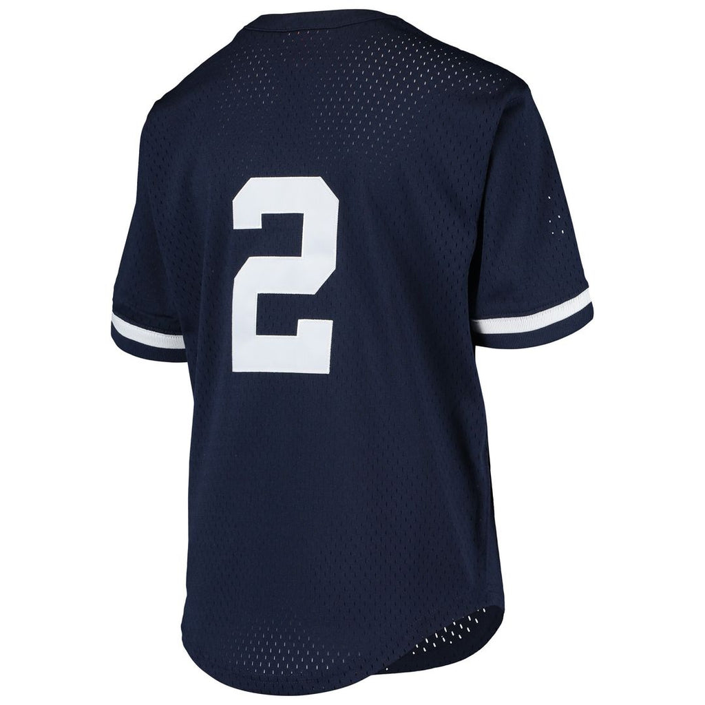 New York Yankees Derek Jeter Mitchell & Ness Youth Cooperstown Mesh Batting Practice Jersey - Navy