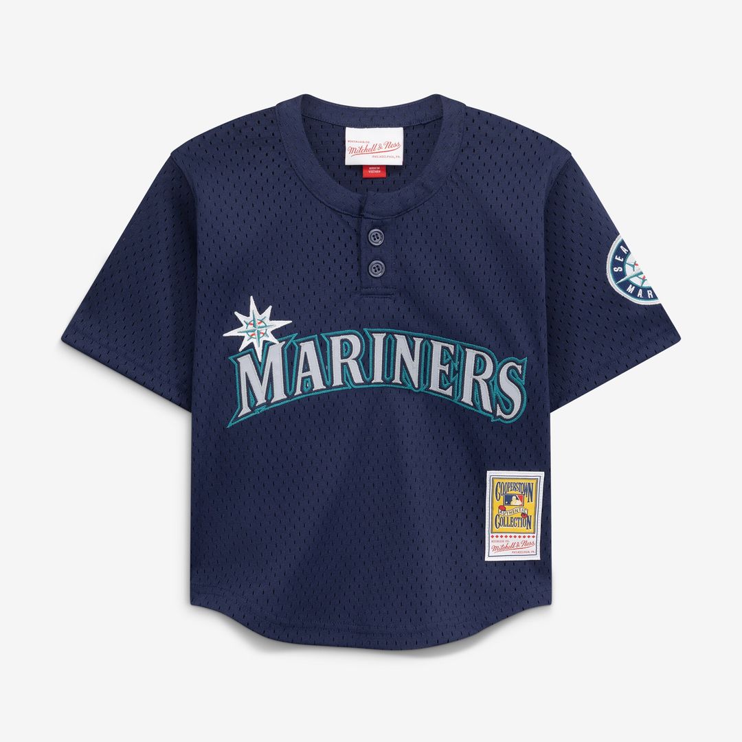 Seattle Mariners Ken Griffey Jr. Mitchell & Ness Toddler Cooperstown Mesh Batting Practice Jersey - Navy