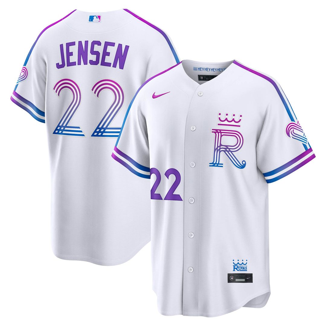 Kansas City Royals Carter Jensen Nike 2026 City Connect Stadium Jersey - White