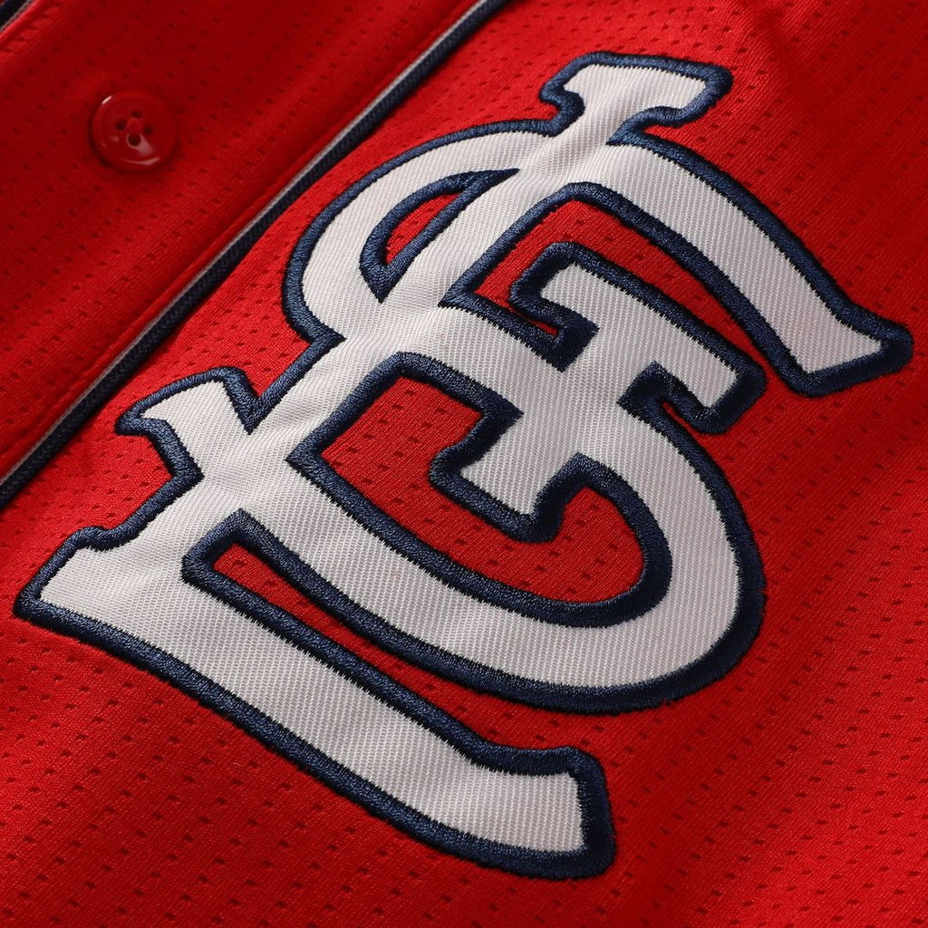 St. Louis Cardinals Stitches Team Color Full - Button Fashion Jersey - Red