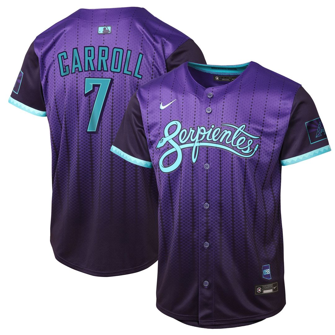 Arizona Diamondbacks Corbin Carroll Nike Youth 2025 City Connect Limited Player Jersey - Purple