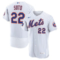 New York Mets Juan Soto Nike Home Authentic Sponsor Patch Jersey - White