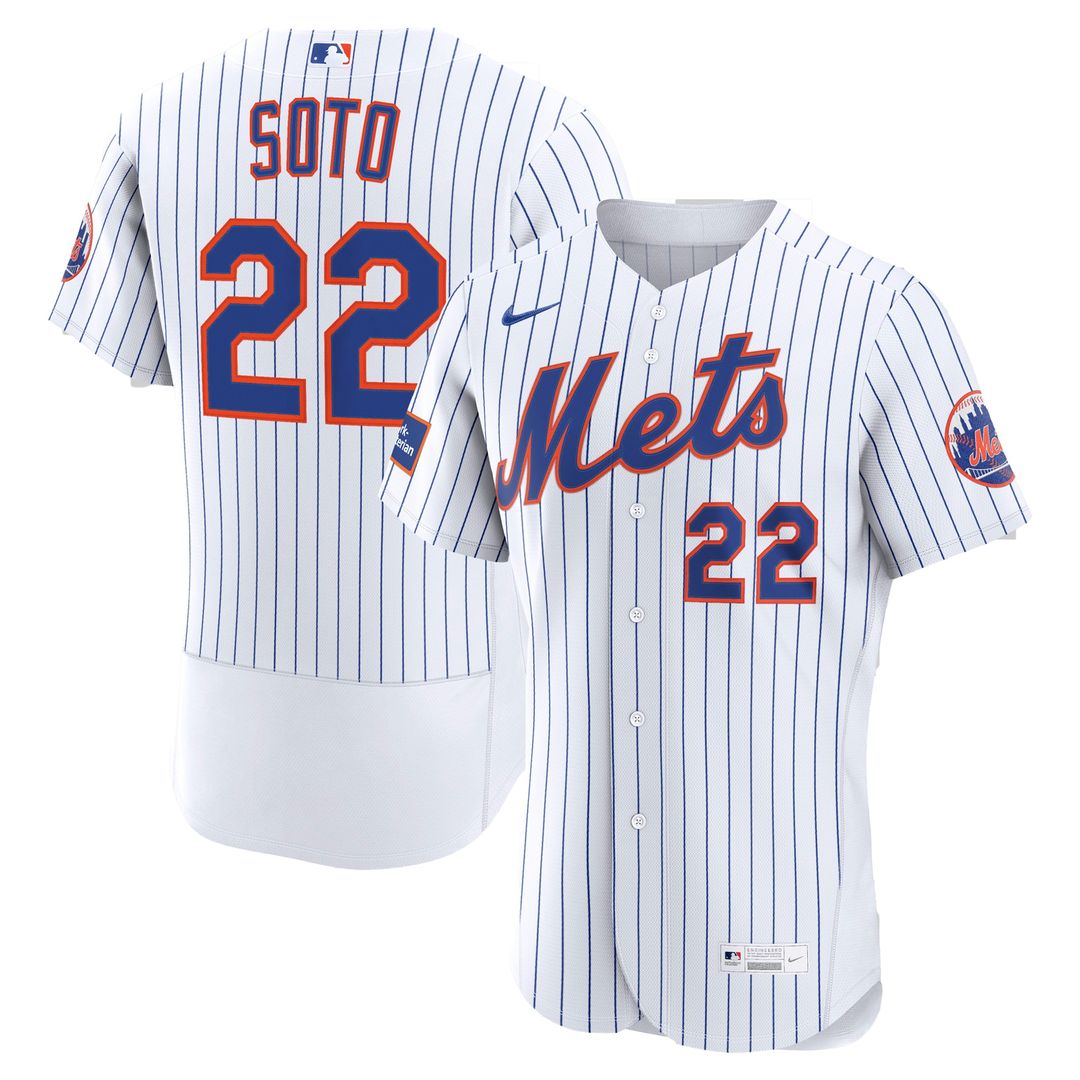 New York Mets Juan Soto Nike Home Authentic Sponsor Patch Jersey - White