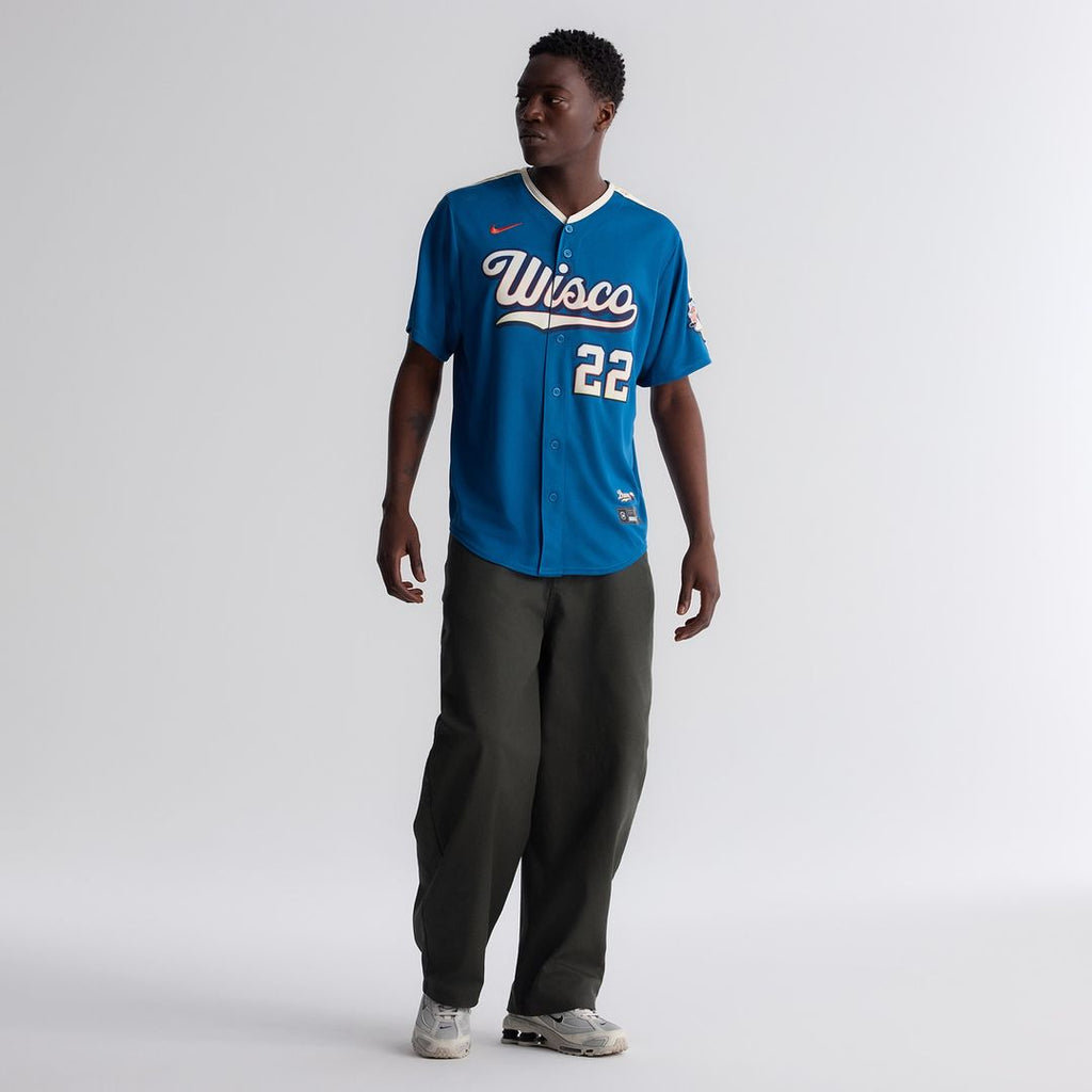 Milwaukee Brewers Christian Yelich Nike 2026 City Connect Stadium Jersey - Mineral Blue