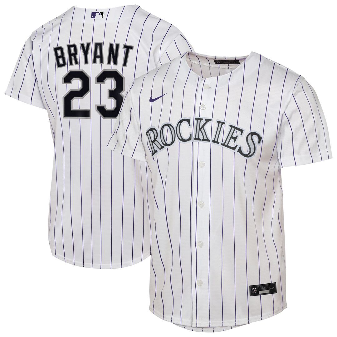 Colorado Rockies Kris Bryant Nike Youth Home Replica Player Jersey - White