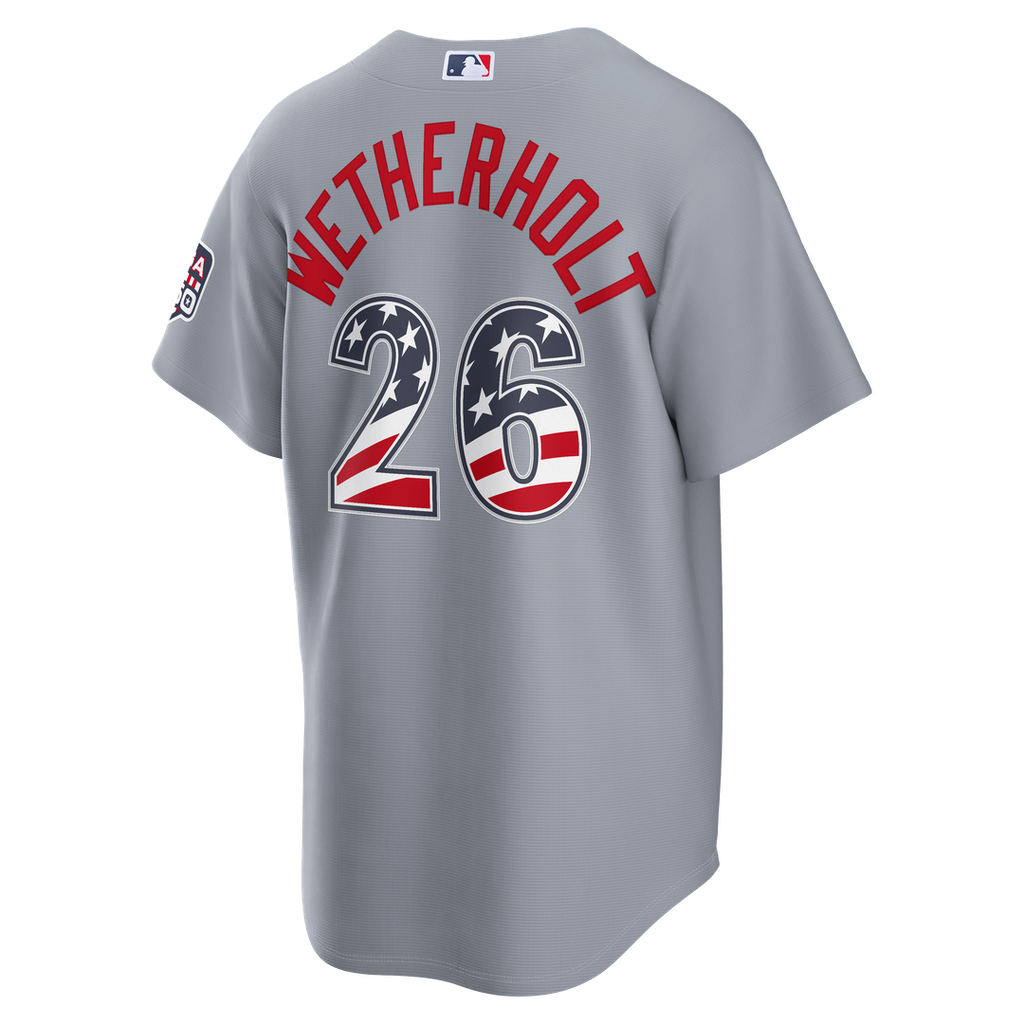 St. Louis Cardinals JJ Wetherholt Nike USA 250 Fourth of July Road Stadium Jersey - Gray