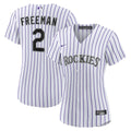 Colorado Rockies Tyler Freeman Nike Women's Home Replica Jersey - White