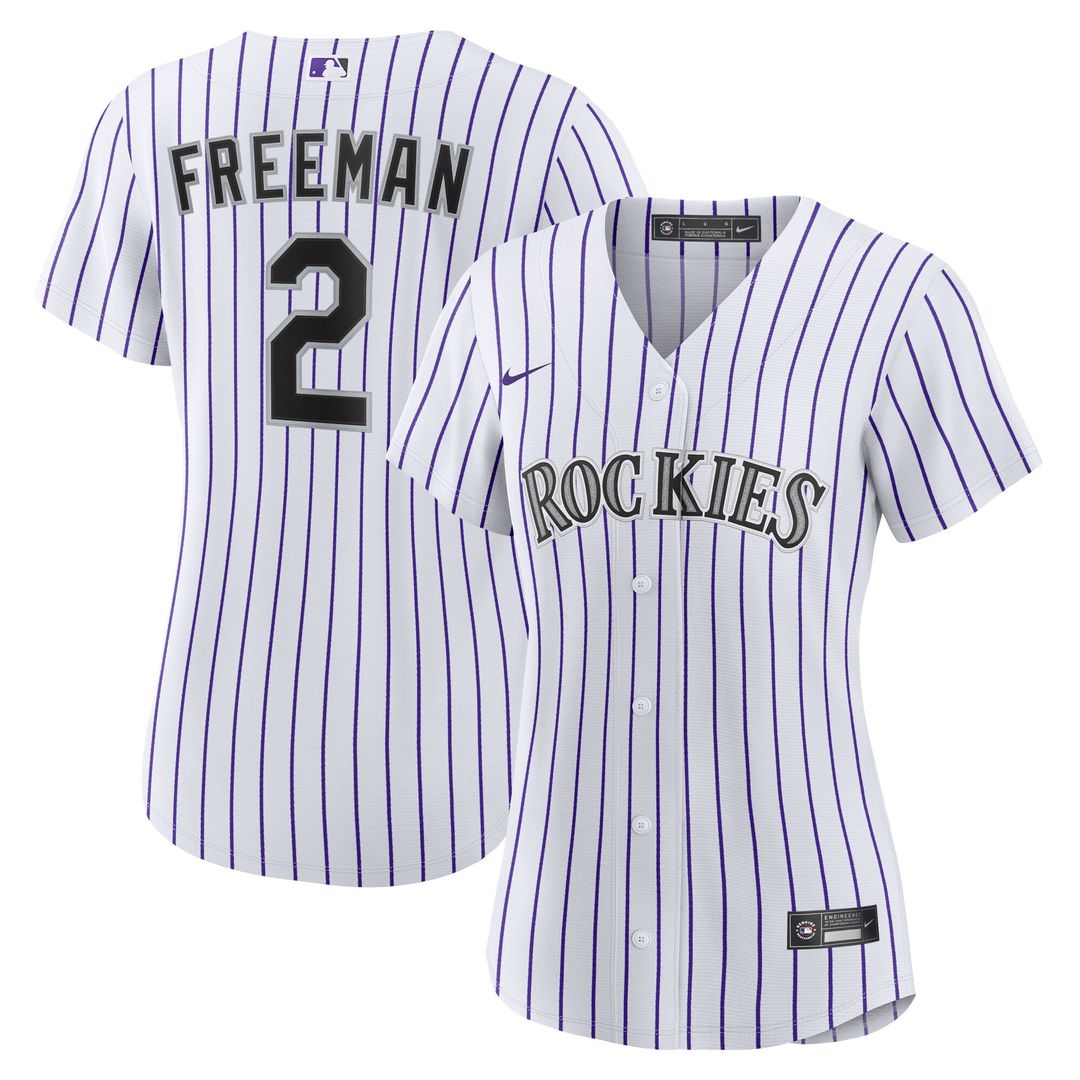 Colorado Rockies Tyler Freeman Nike Women's Home Replica Jersey - White