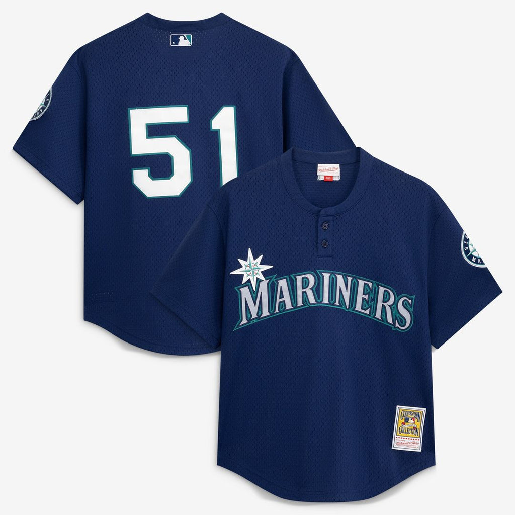 Seattle Mariners Ichiro Suzuki Mitchell & Ness Authentic Batting Practice Jersey - Navy