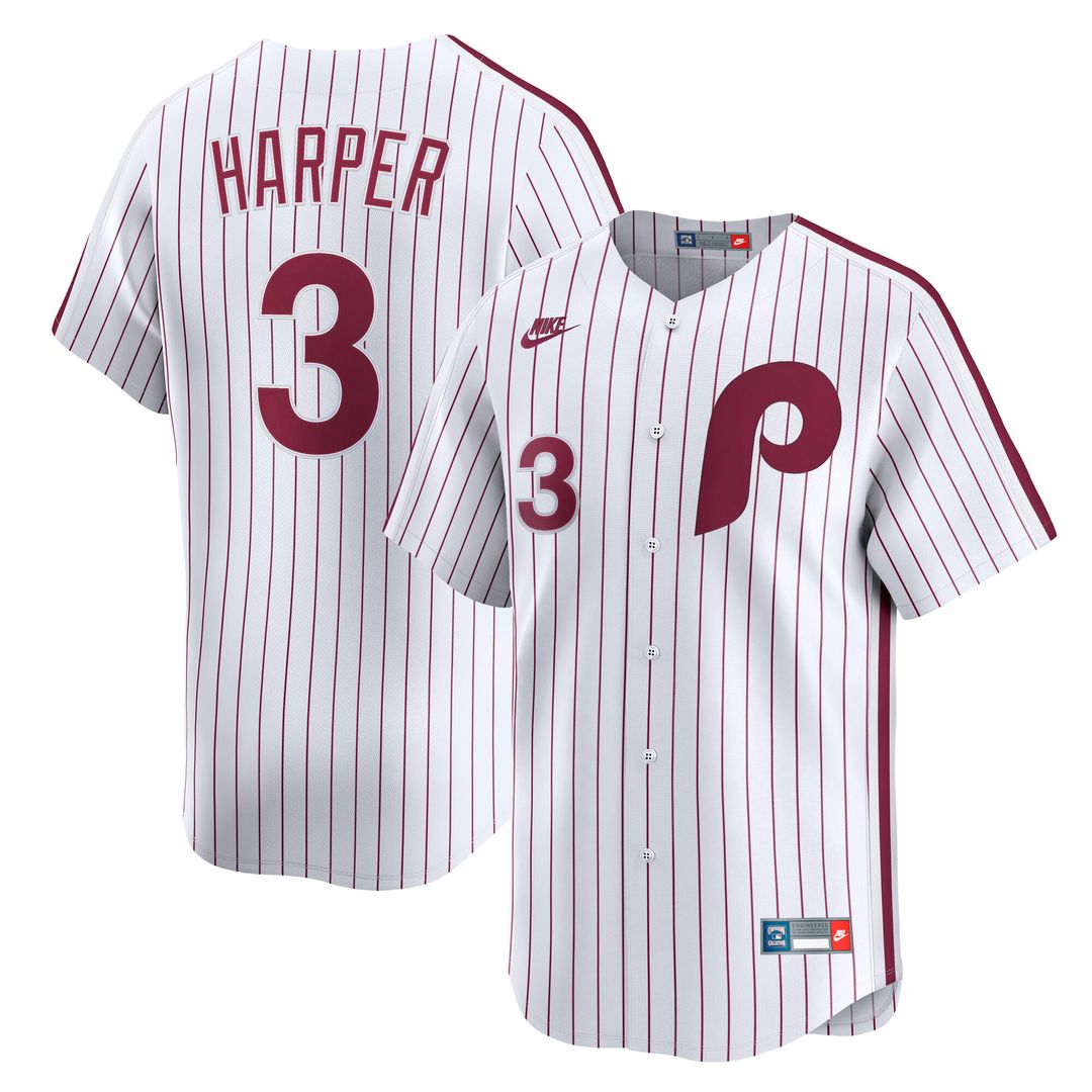 Philadelphia Phillies Bryce Harper Nike Cooperstown Limited Jersey - White