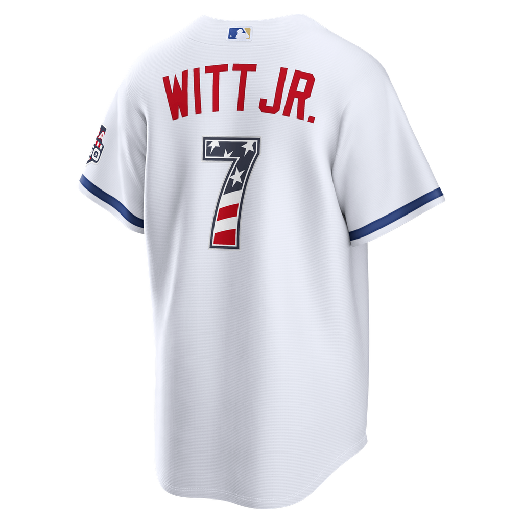 Kansas City Royals Bobby Witt Jr. Nike USA 250 Fourth of July Home Stadium Jersey - White