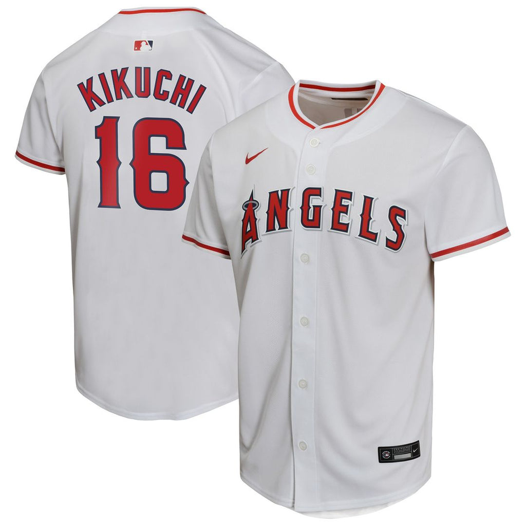 Los Angeles Angels Yusei Kikuchi Nike Youth Home Game Player Jersey - White