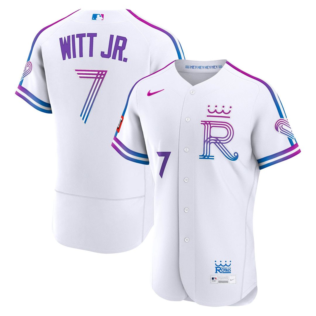 Kansas City Royals Bobby Witt Jr. Nike 2026 City Connect Authentic Sponsor Patch Jersey - White