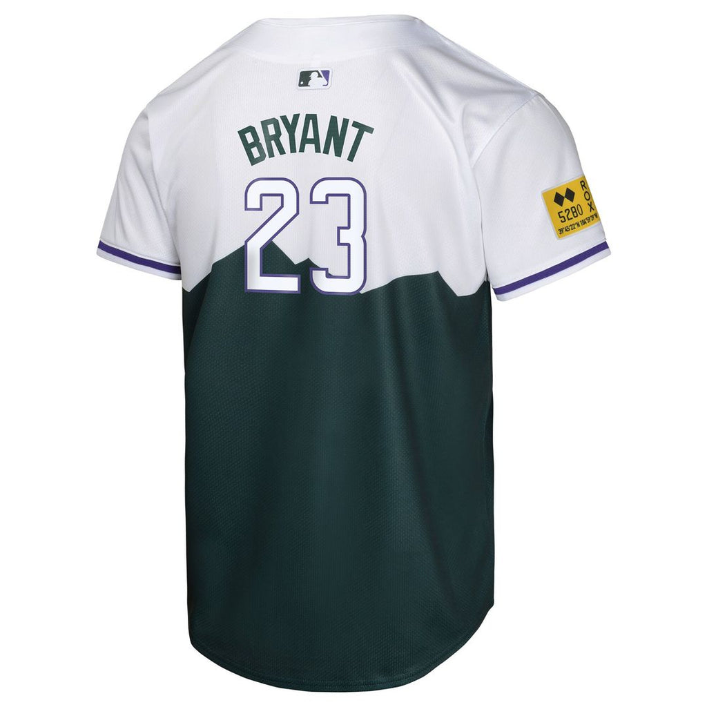 Colorado Rockies Kris Bryant Nike Youth City Connect Limited Player Jersey - Green