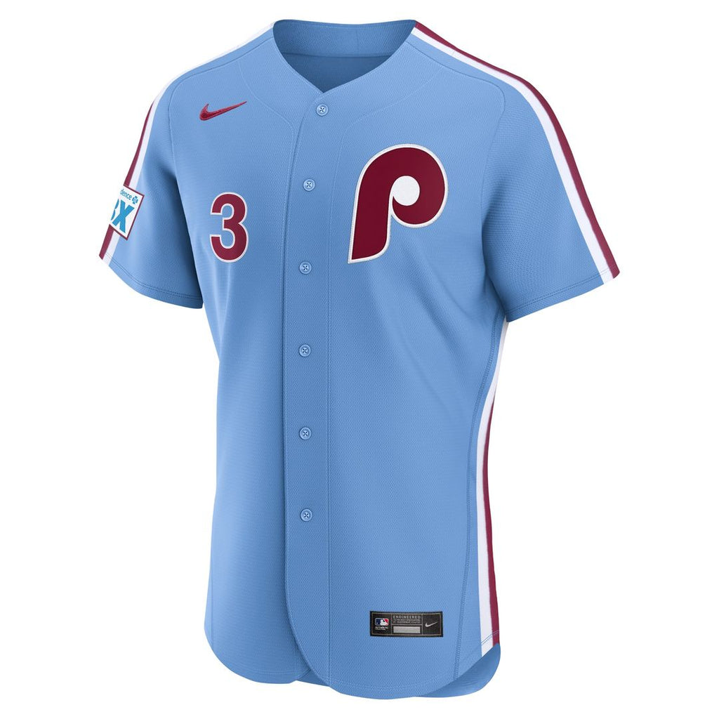 Philadelphia Phillies Bryce Harper Nike Home Authentic Sponsor Patch Jersey - White