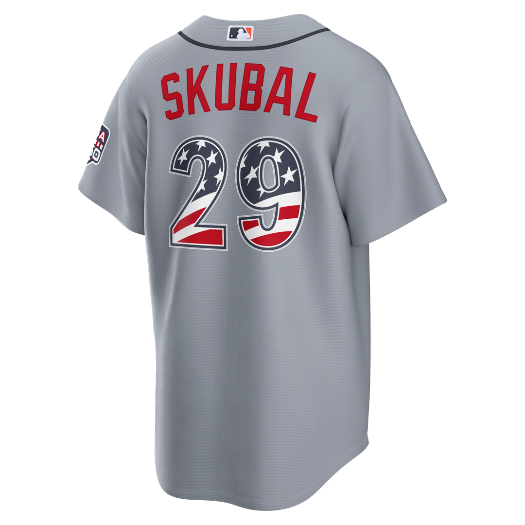 Detroit Tigers Tarik Skubal Nike USA 250 Fourth of July Road Stadium Jersey - Gray