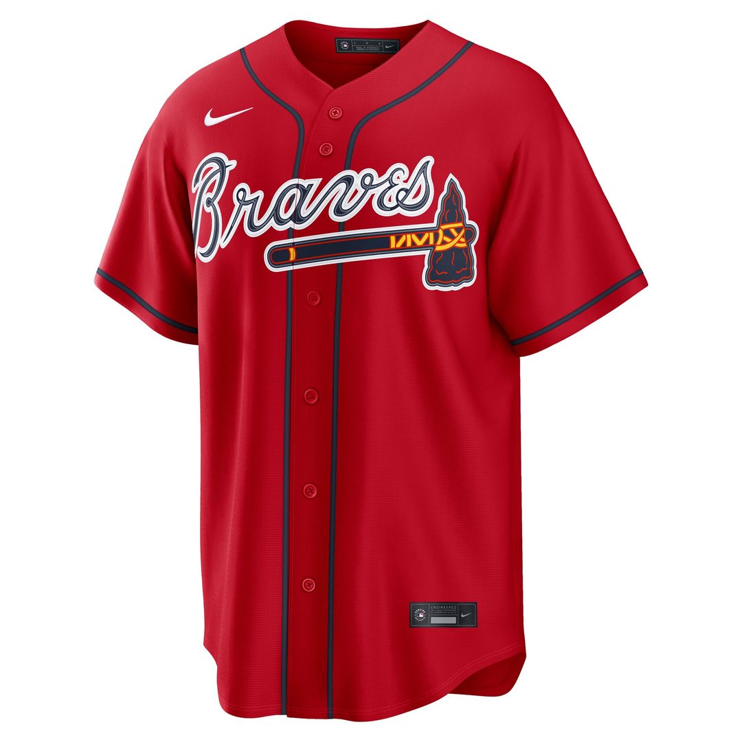 Atlanta Braves Ronald Acuña Jr. Nike Alternate 2 Replica Jersey - Red