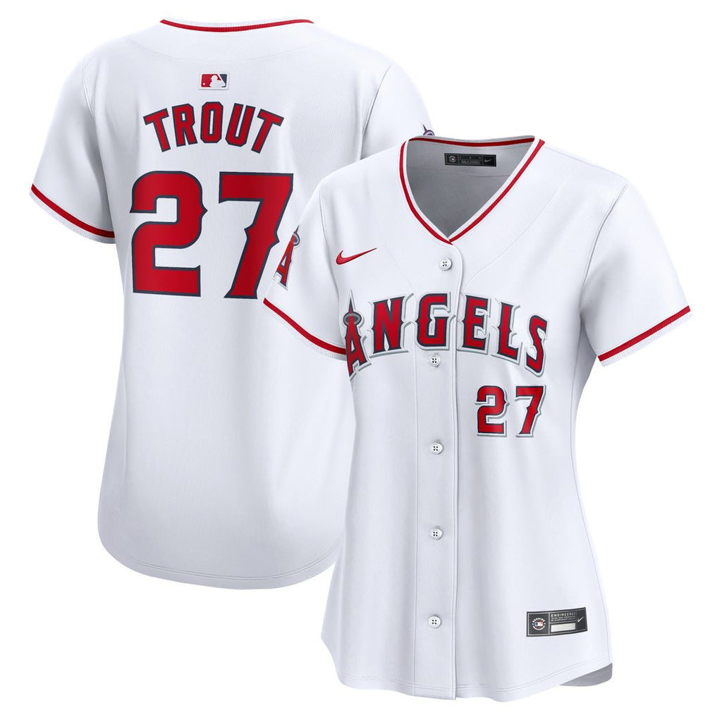 Los Angeles Angels Mike Trout Nike Women's Home Limited Player Jersey - White