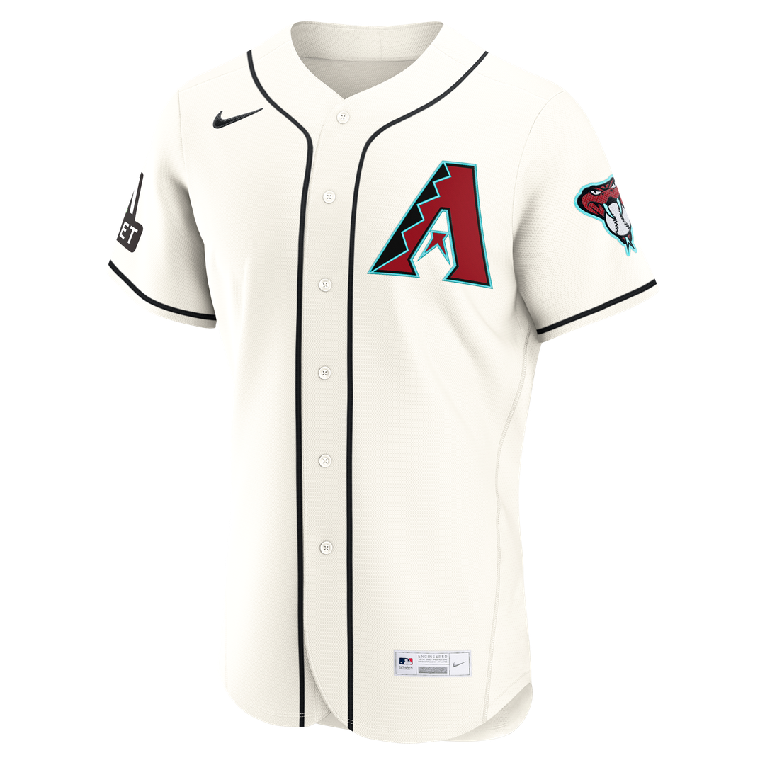Arizona Diamondbacks Ketel Marte Nike Home Authentic Sponsor Patch Jersey - Cream