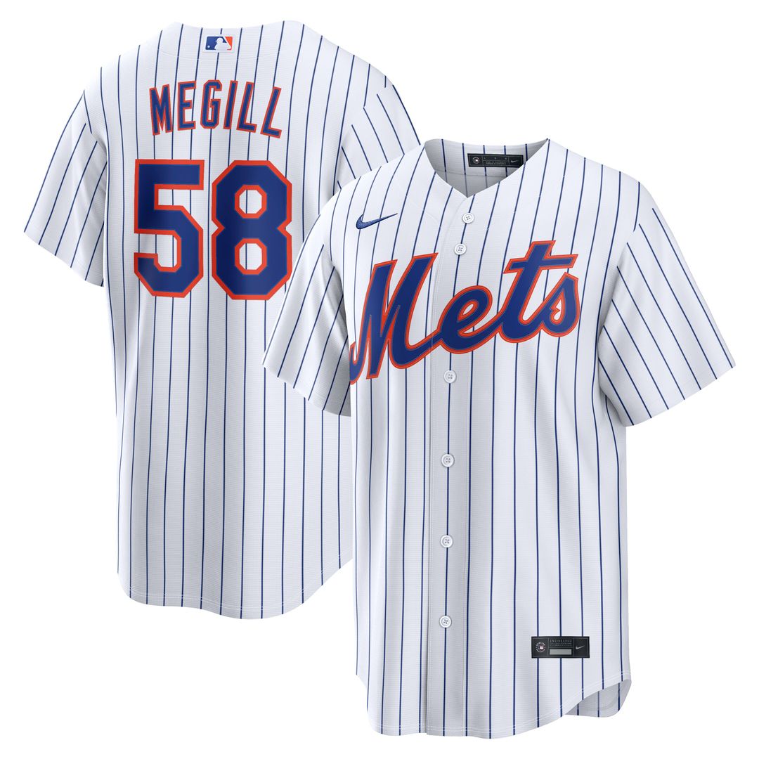New York Mets Tylor Megill Nike Home Replica Jersey - White