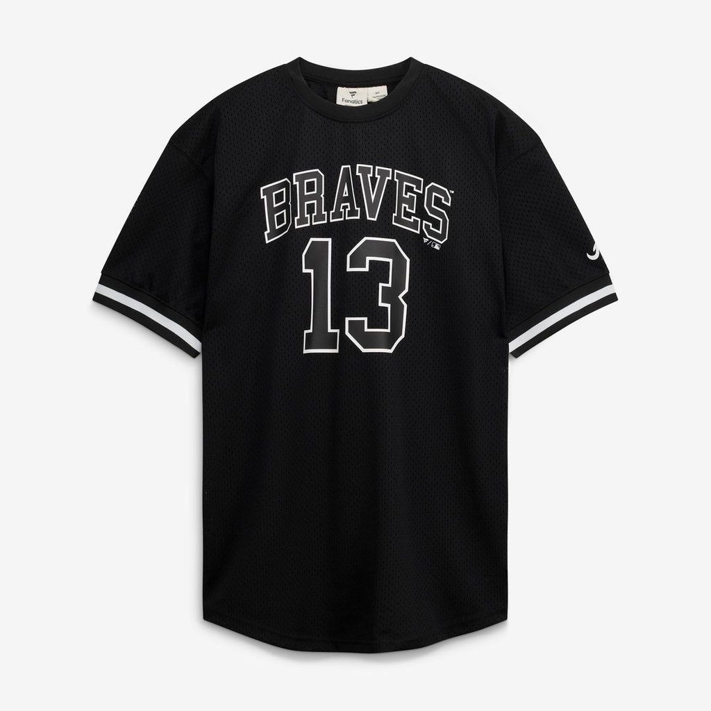 Atlanta Braves Ronald Acuña Jr. Fanatics Big & Tall Heavyweight Mesh Jersey - Black/White