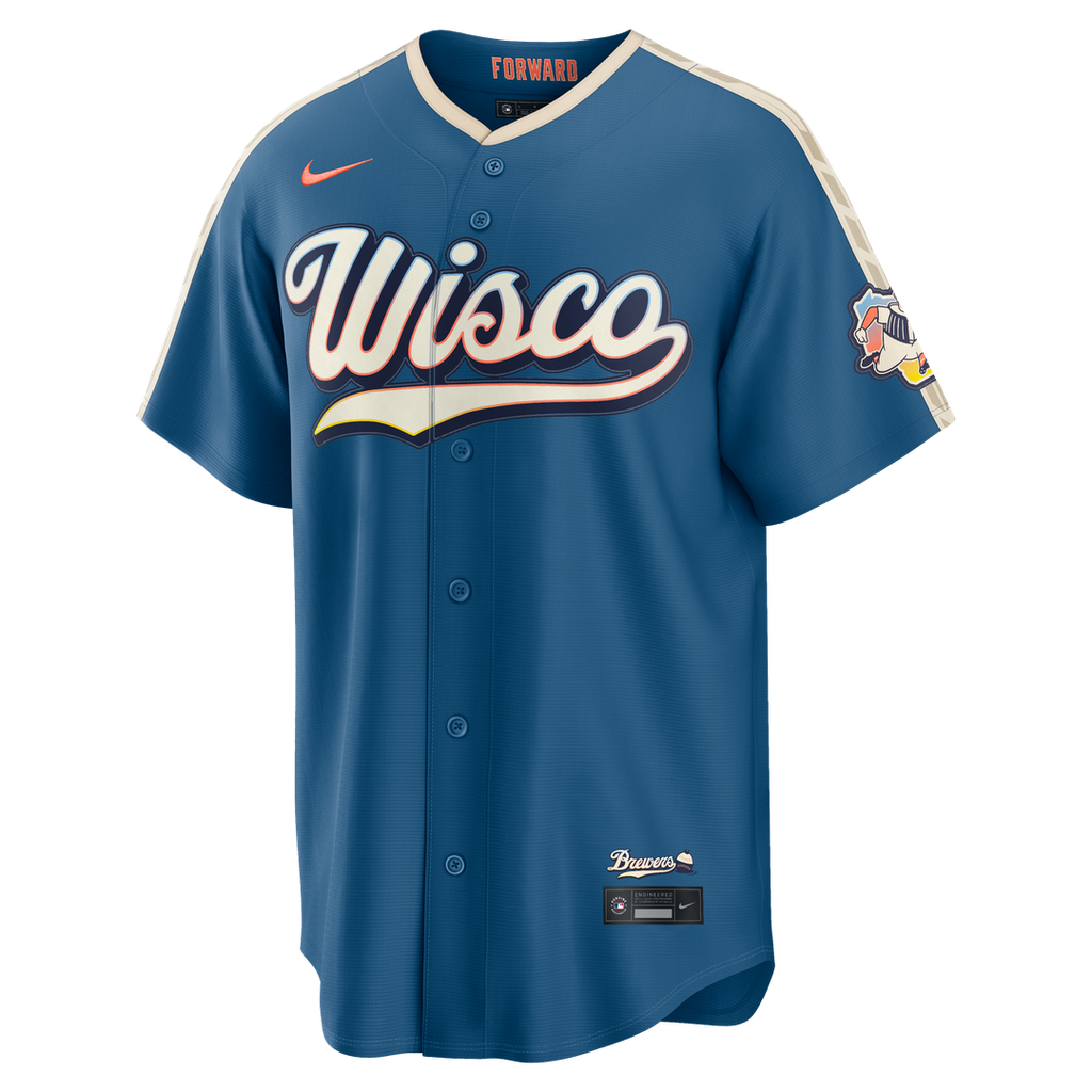 Milwaukee Brewers Nike 2026 City Connect Stadium Jersey - Mineral Blue