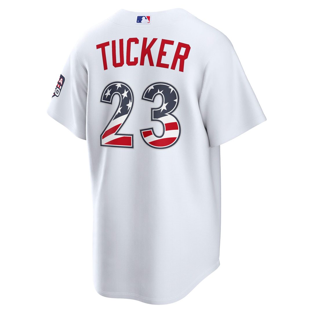 Los Angeles Dodgers Kyle Tucker Nike USA 250 Fourth of July Home Stadium Jersey - White