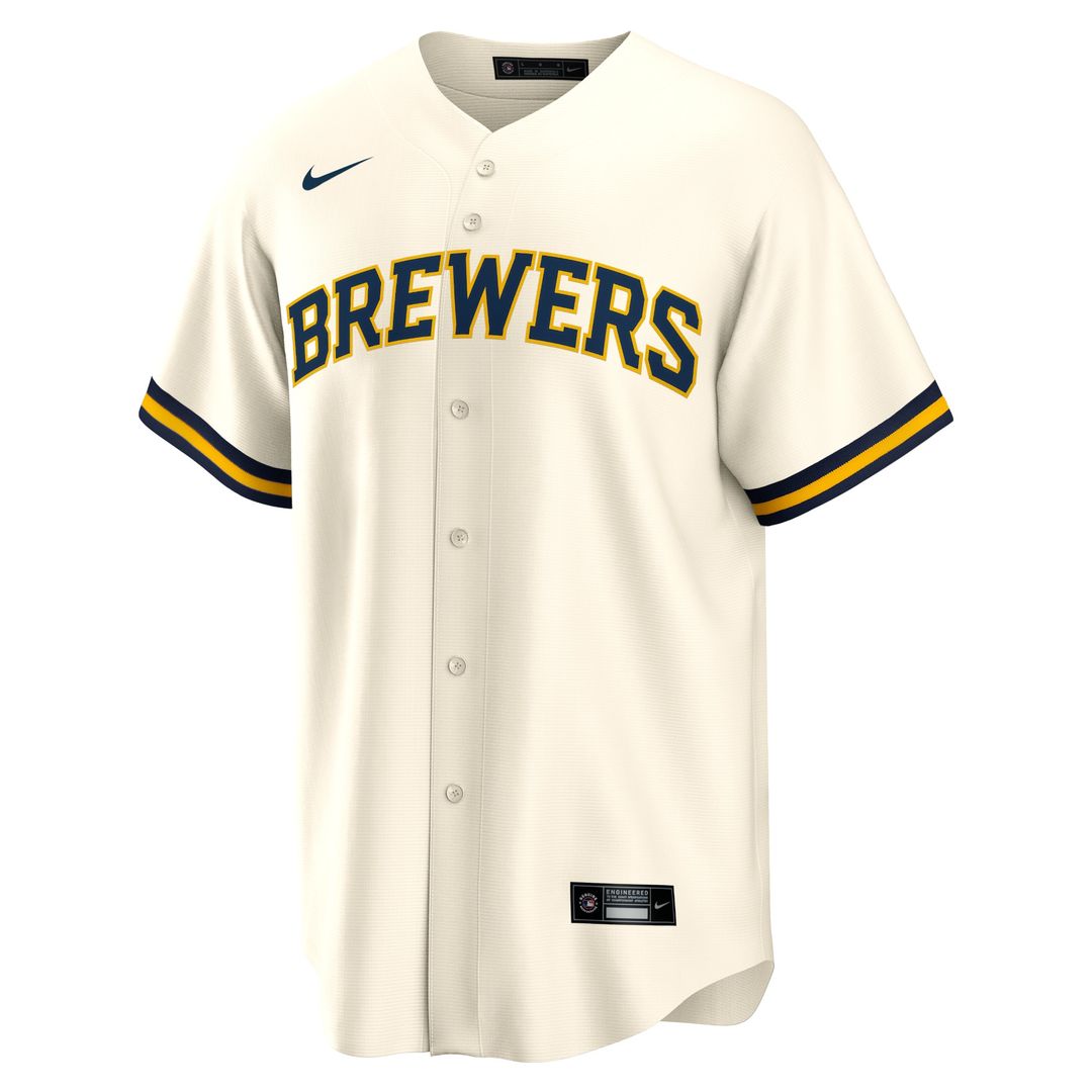 Milwaukee Brewers Christian Yelich Nike Home Replica Player Jersey - Cream