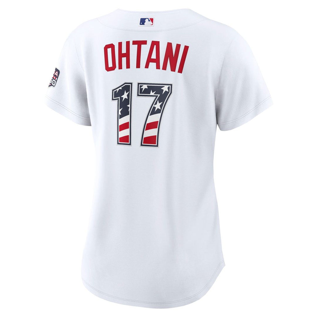 Los Angeles Dodgers Shohei Ohtani Nike Women's USA 250 Fourth of July Home Stadium Jersey - White