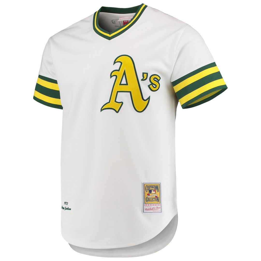 Athletics Reggie Jackson Mitchell & Ness 1972 Cooperstown Authentic Jersey - White