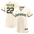 Milwaukee Brewers Christian Yelich Nike Women's Home Replica Player Jersey - Cream