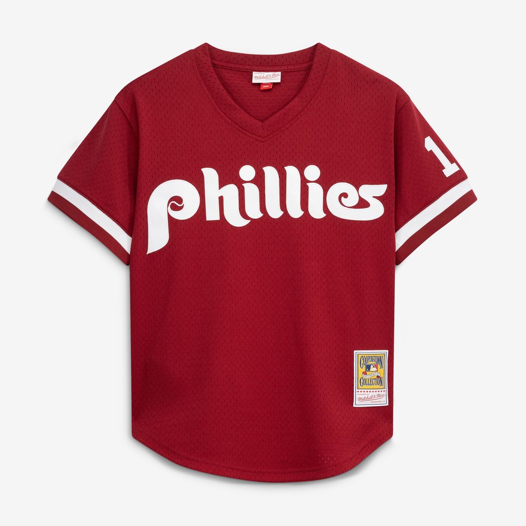 Philadelphia Phillies Darren Daulton Mitchell & Ness Authentic Batting Practice Jersey - Scarlet