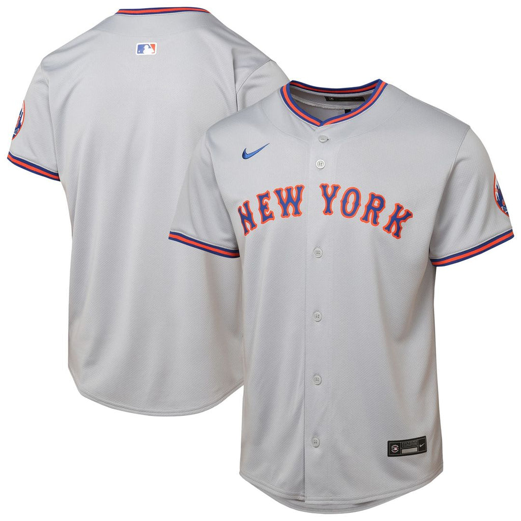 New York Mets Youth Road Limited Jersey - Gray