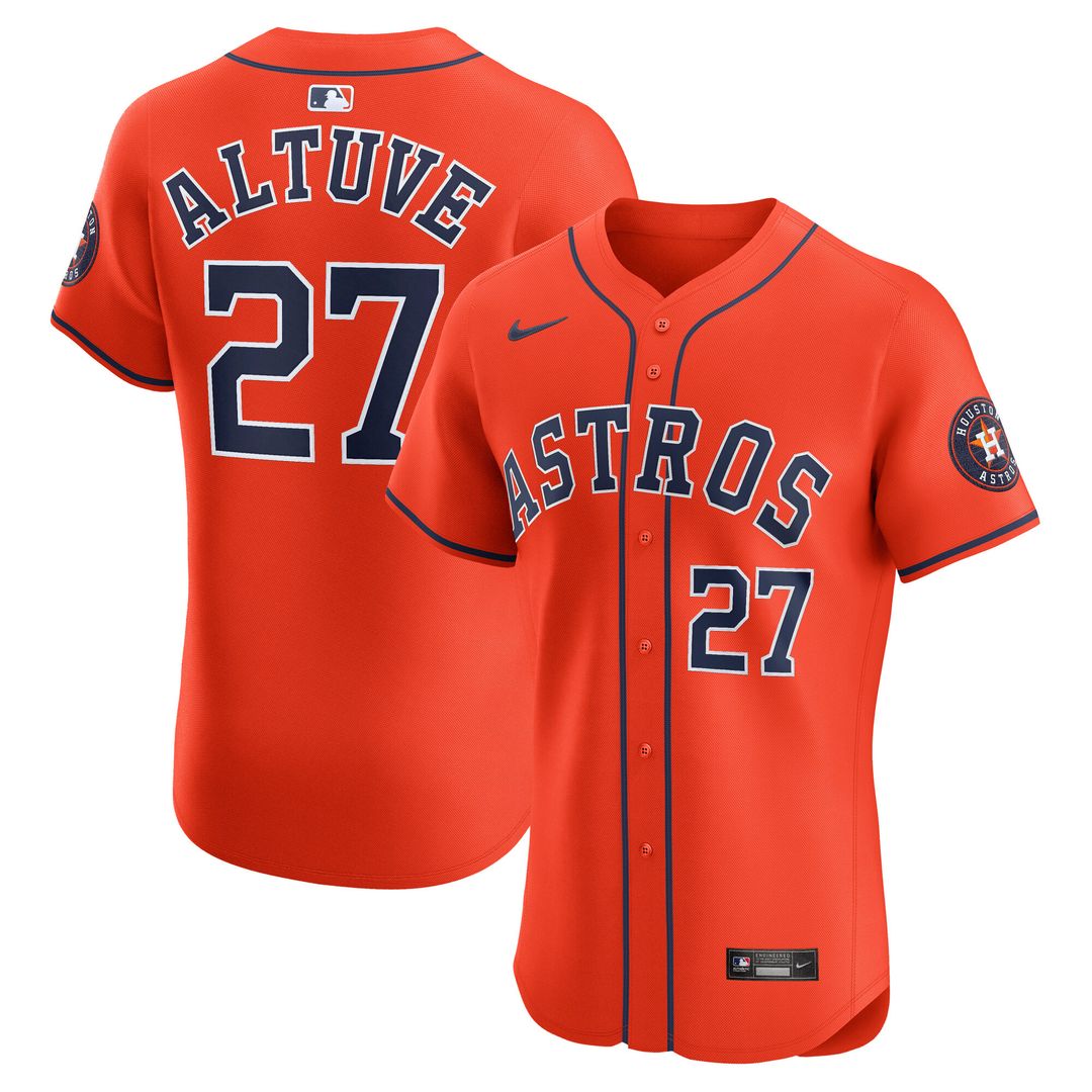 Houston Astros Jose Altuve Nike Alternate Elite Player Jersey - Orange