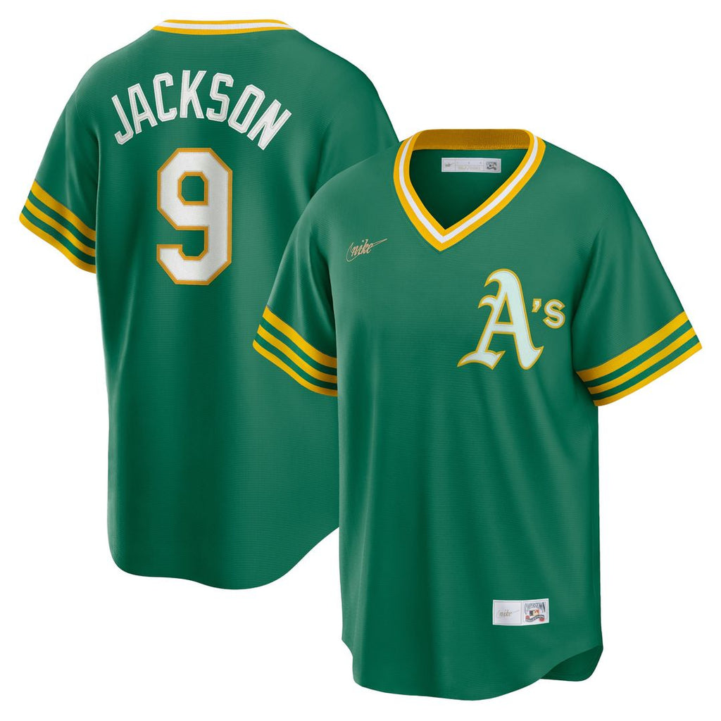 Athletics Reggie Jackson Nike Road Cooperstown Player Jersey - Kelly Green