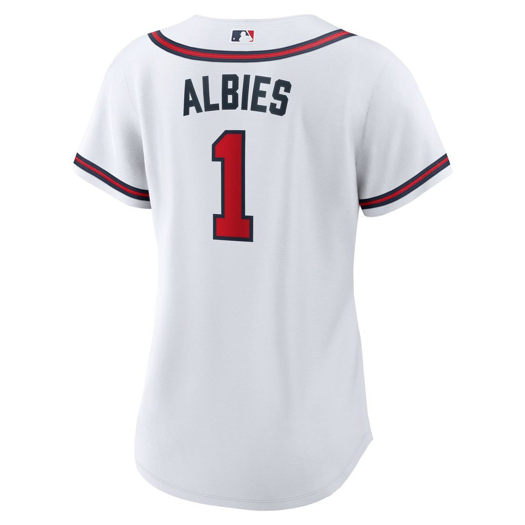 Atlanta Braves Ozzie Albies Nike Women's Home Replica Jersey - White