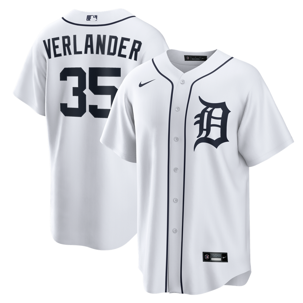 Detroit Tigers Justin Verlander Nike Home Replica Jersey - White