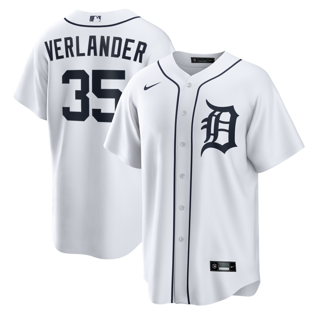 Detroit Tigers Justin Verlander Nike Home Replica Jersey - White