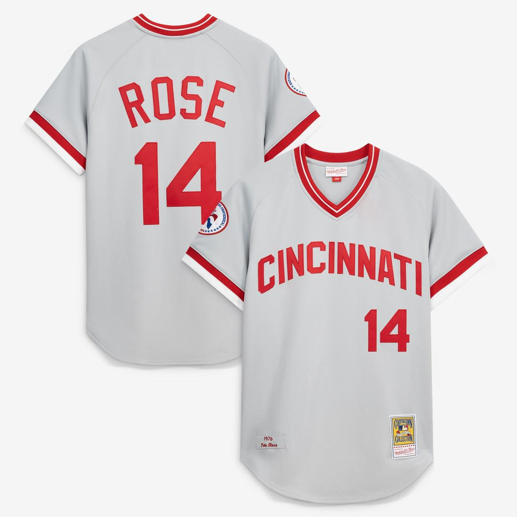 Cincinnati Reds Pete Rose Mitchell & Ness 1976 Authentic Jersey - Gray