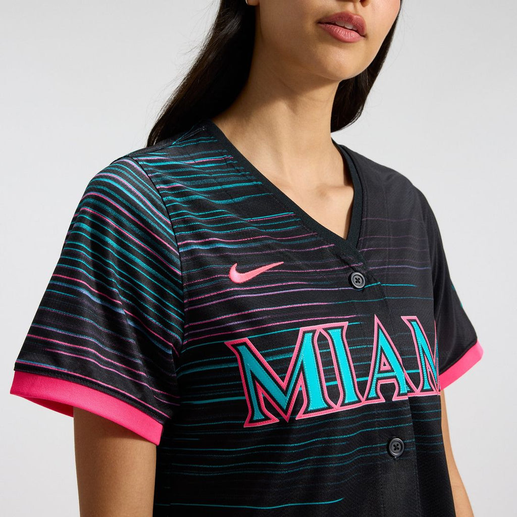 Miami Marlins Nike Women's 2025 City Connect Limited Jersey - Black