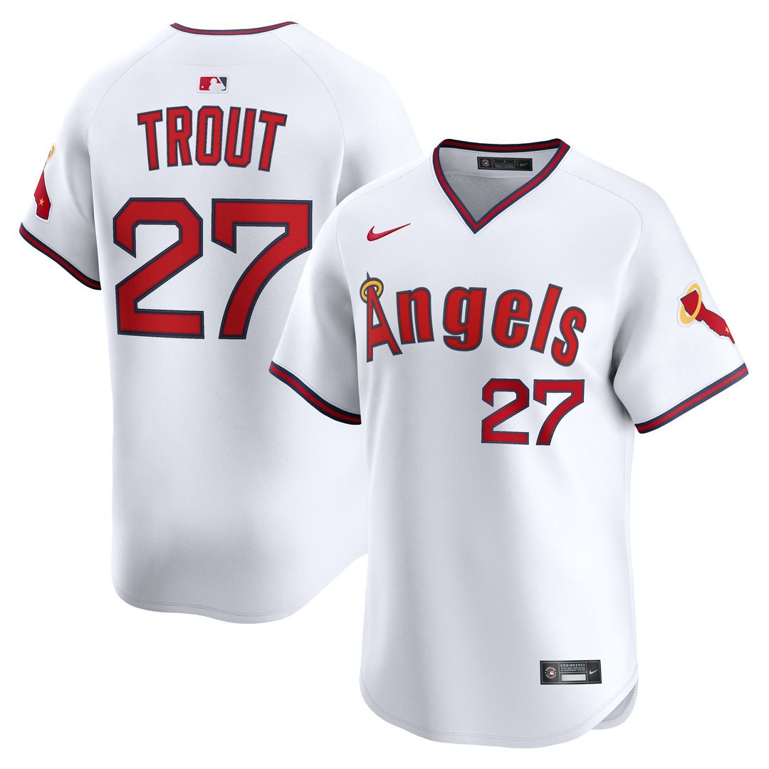 Los Angeles Angels Mike Trout Nike Alternate Limited Jersey - White