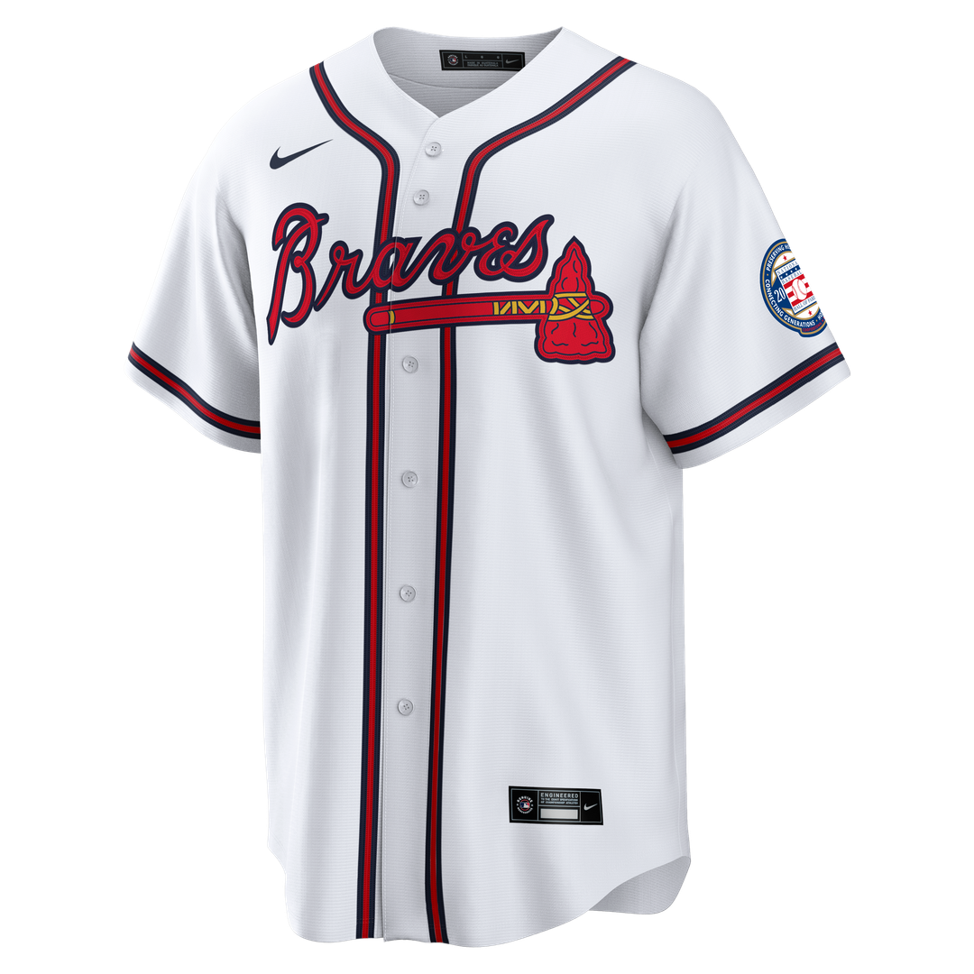 Atlanta Braves Andruw Jones Nike Home Replica 2026 Hall of Fame Patch Jersey - White