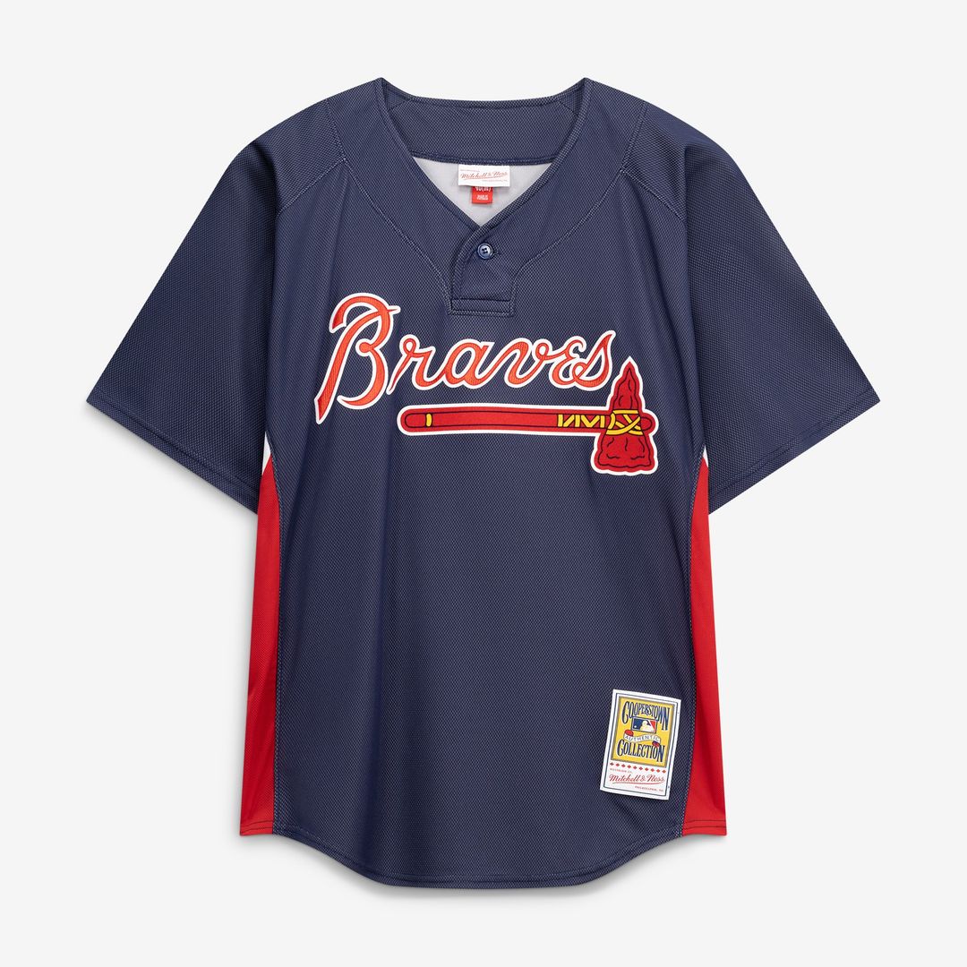 Atlanta Braves Chipper Jones Mitchell & Ness Authentic Batting Practice Jersey - Navy