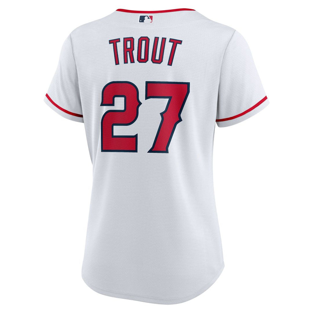 Los Angeles Angels Mike Trout Nike Women's Home Replica Player Jersey - White