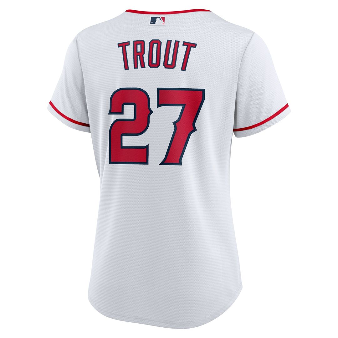 Los Angeles Angels Mike Trout Nike Women's Home Replica Player Jersey - White
