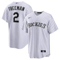 Colorado Rockies Tyler Freeman Nike Home Replica Jersey - White