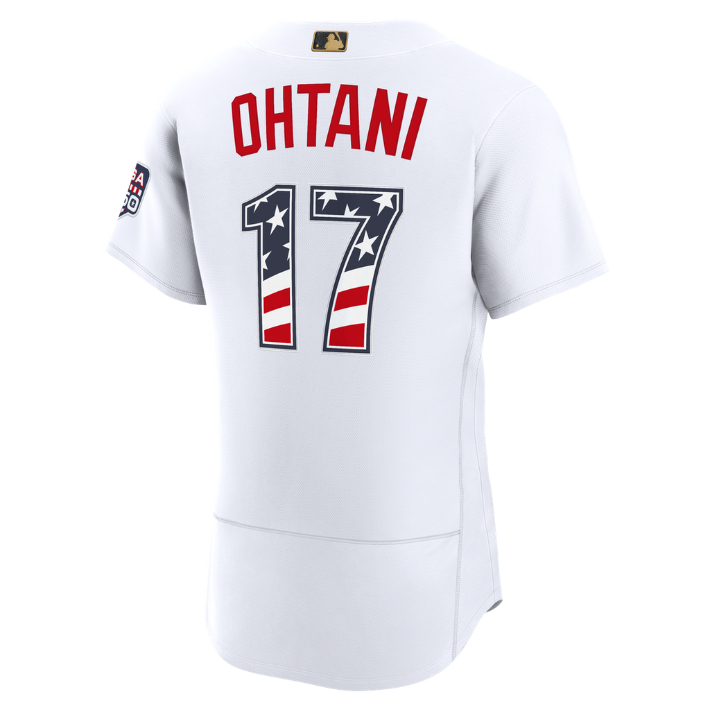 Los Angeles Dodgers Shohei Ohtani Nike USA 250 Fourth of July Home Authentic Jersey - White
